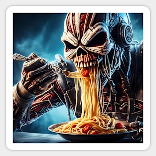 Eddie eating spaghetti 3 Sticker